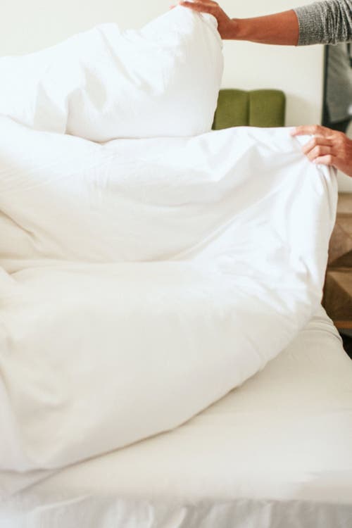 Bedvoyage Melange Viscose Cotton Blend Breathable Duvet Cover In Snow