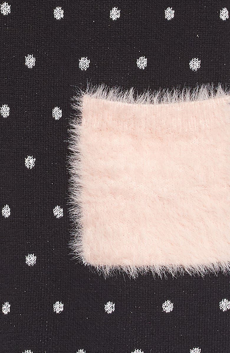 Tucker + Tate Kids' Fuzzy Pocket Sweater Dress, Alternate, color, 