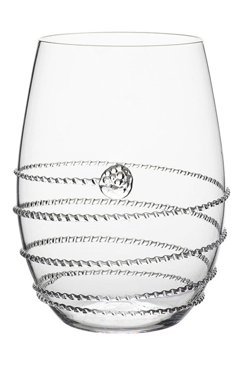 Amalia Stemless White Wine Glass, Main, color, CLEAR