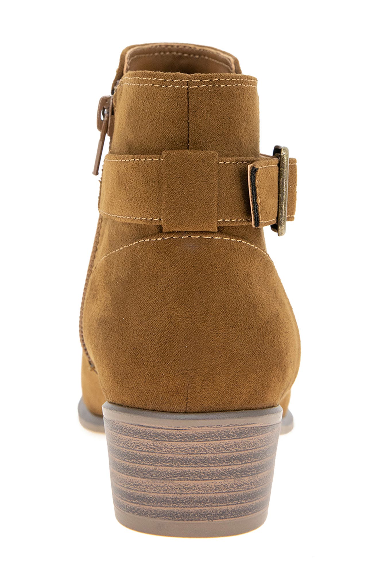 Esprit Toodalo Ankle Boot, Alternate, color, Cognac Faux Suede