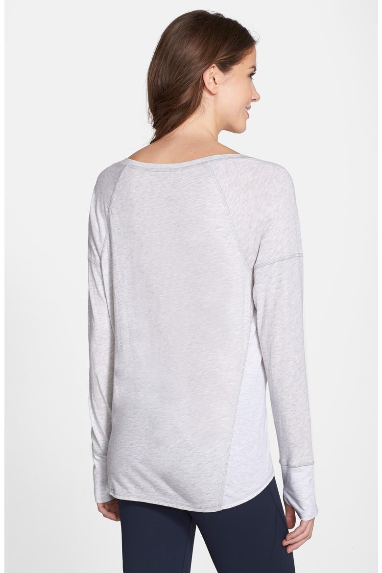 'Salutation' Long Sleeve Tee, Alternate, color, SILVER STAR HEATHER