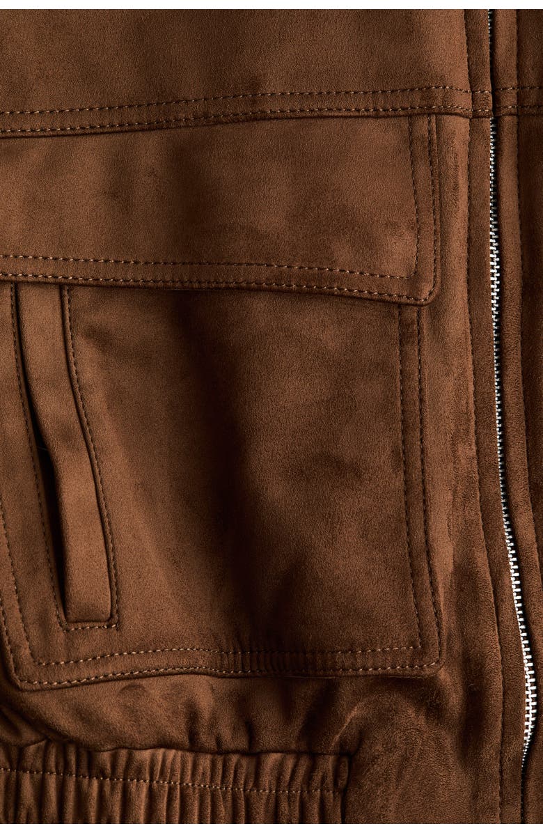 H&M Coated jacket, Alternate, color, Brown