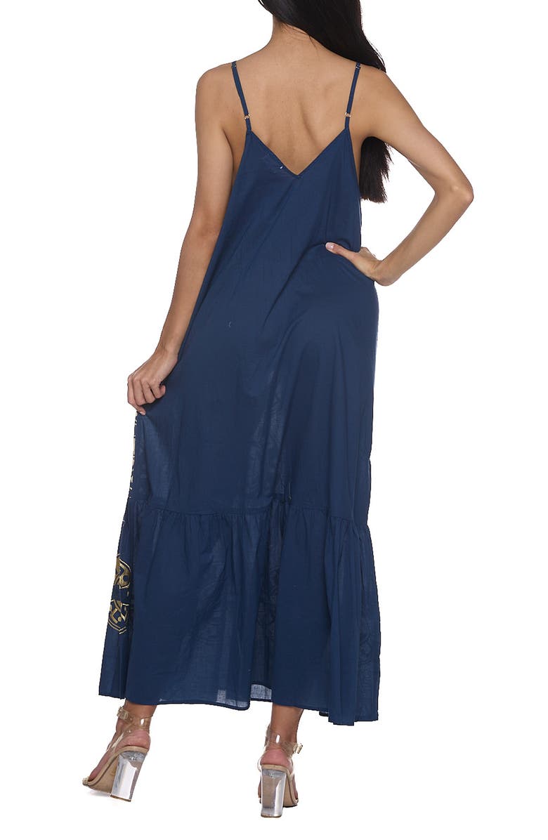RANEES Cotton Maxi Sundress, Alternate, color, Navy