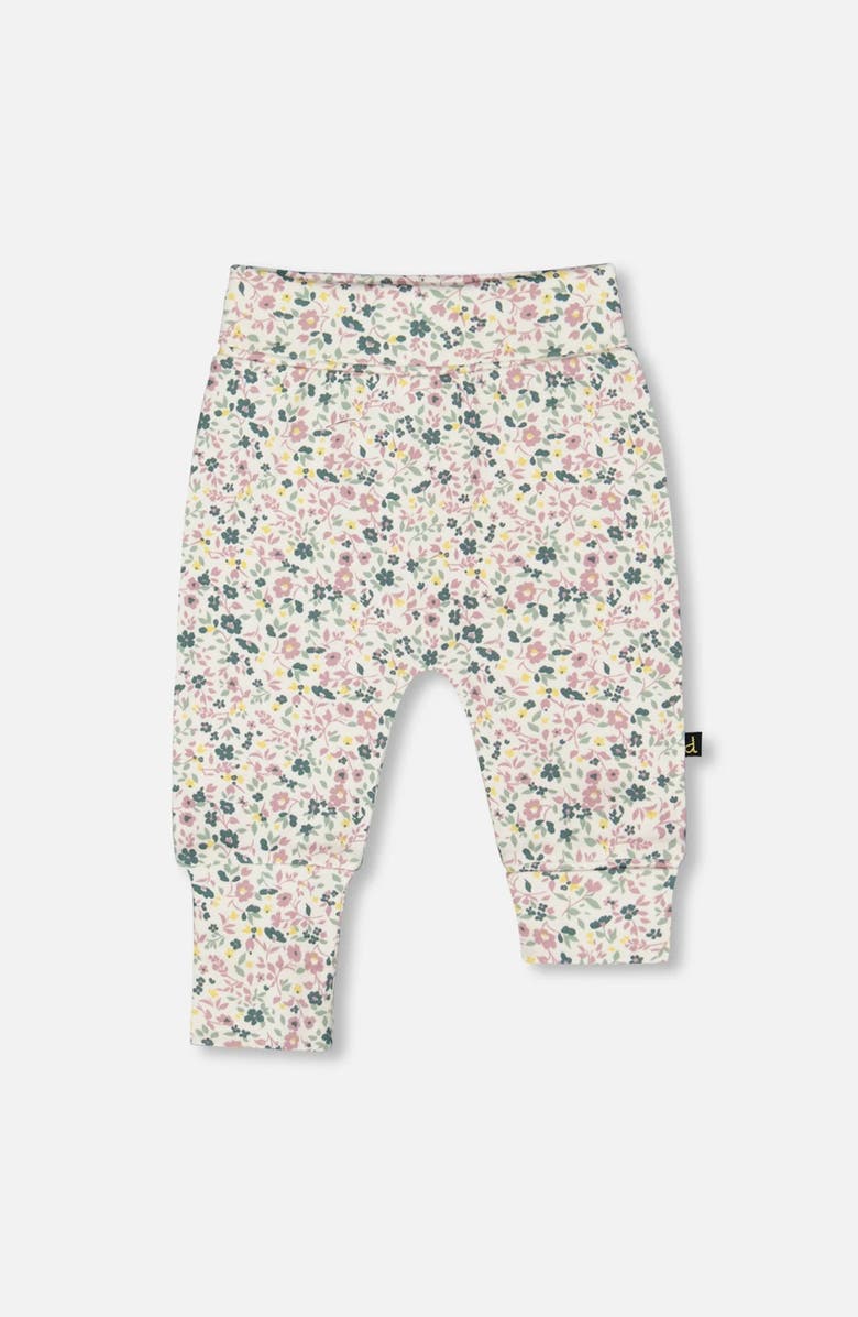 Deux par Deux Organic Cotton Evolutive Pant, Main, color, Off-White Floral