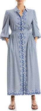 MAX STUDIO Embroidered Shirtdress