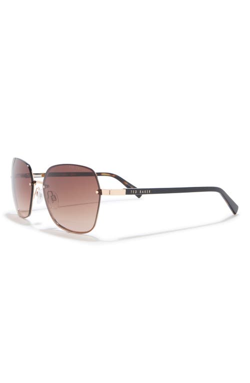 Ted Baker 59mm Gradient Square Sunglasses In Brown
