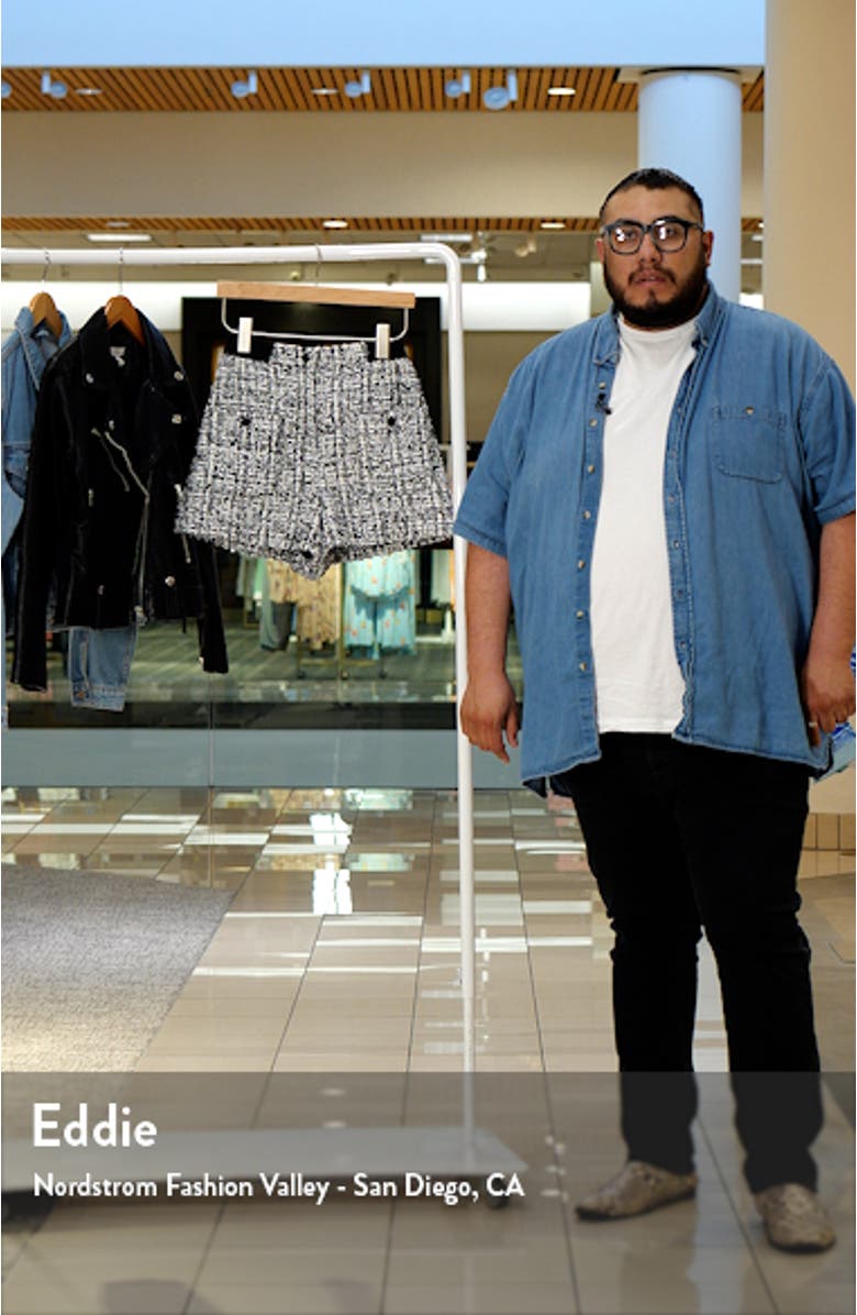 Darren High Waist Tweed Shorts, sales video thumbnail