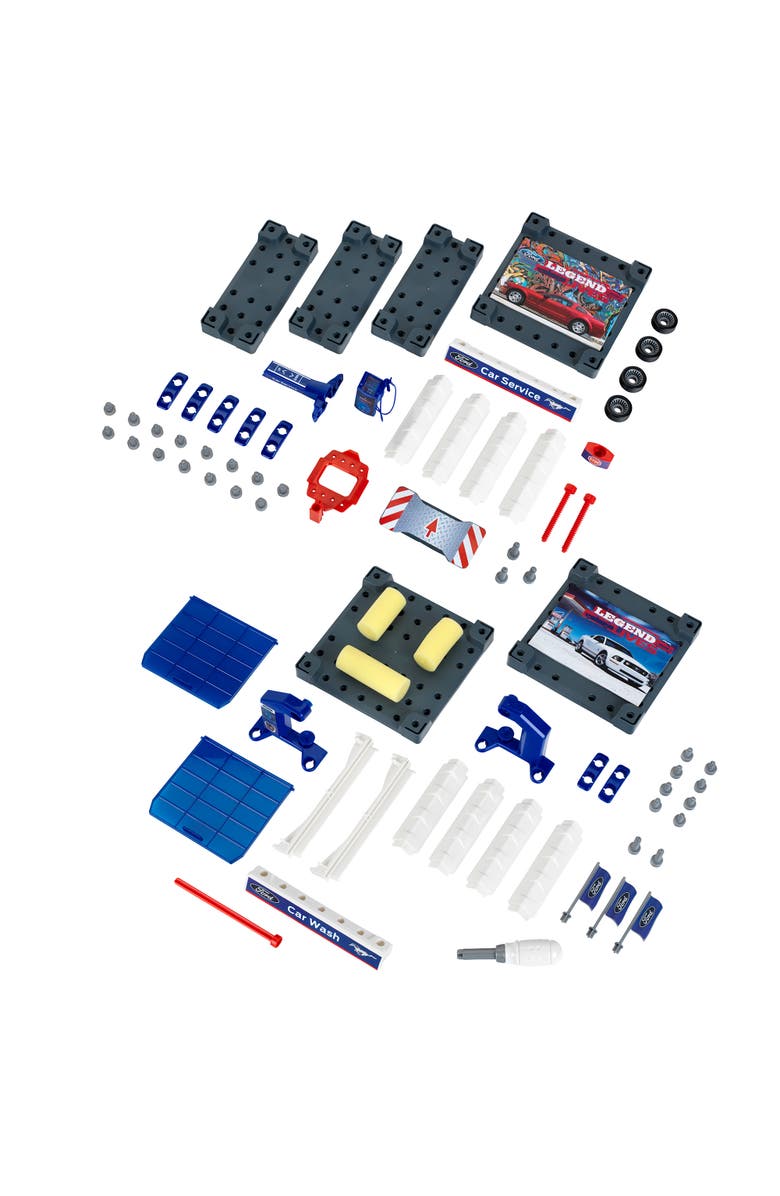 Ford Service Station W/ 2019 Ford Mustang, Alternate, color, Multicolored