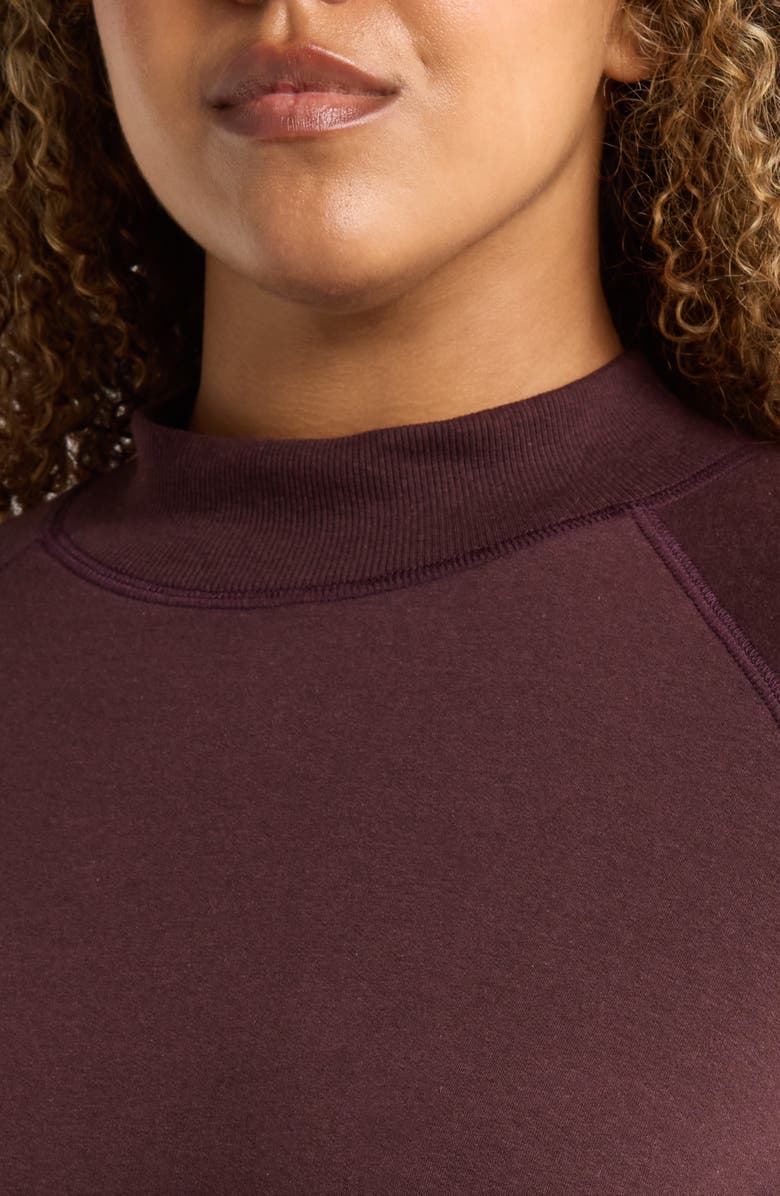 Eileen Fisher Mock Neck Long Sleeve Top, Alternate, color, Cassis