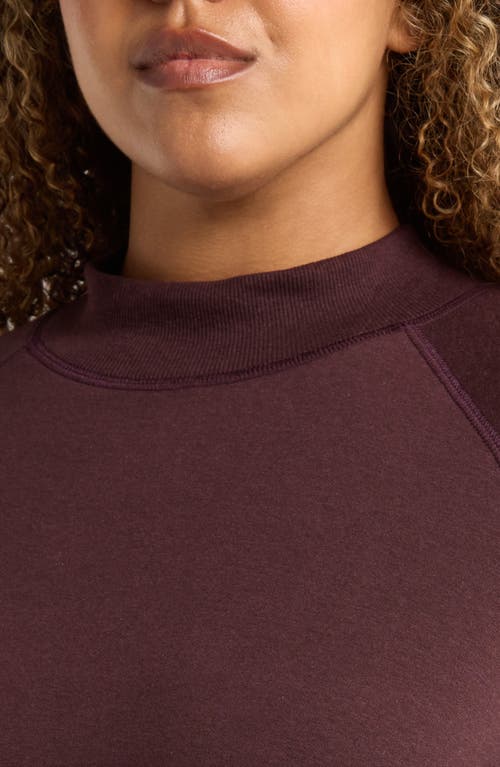 Eileen Fisher Mock Neck Long Sleeve Top In Purple