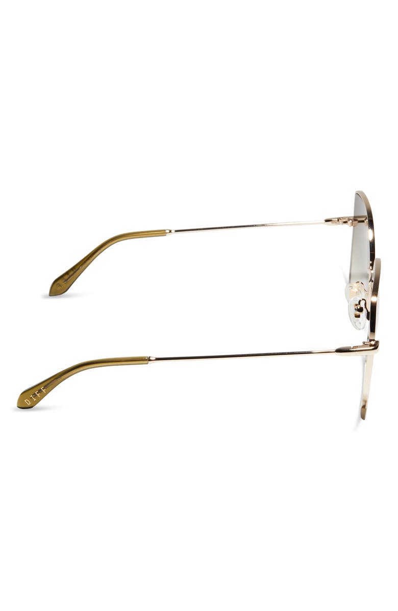 DIFF Iris 59mm Gradient Square Sunglasses, Alternate, color, Gold/ G15 Gradient