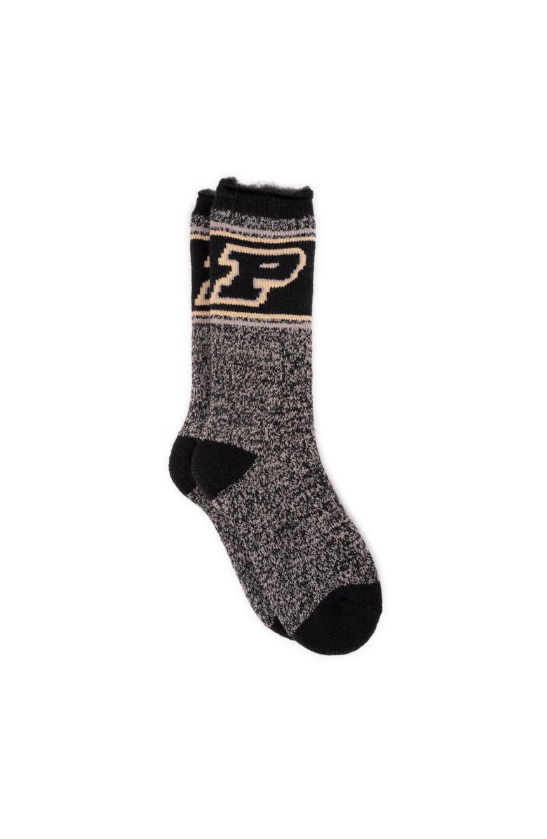 MUK LUKS Gameday Heat Retainer Socks, Alternate, color, Purdue