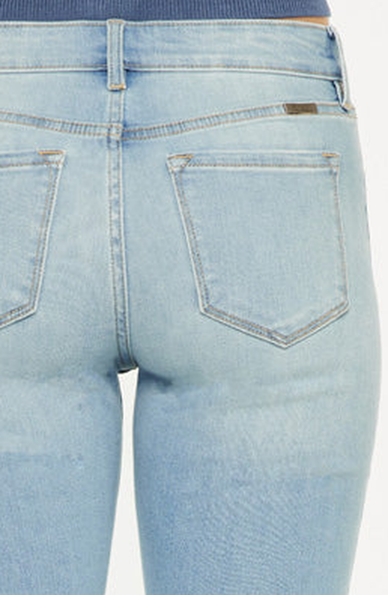 KanCan Coraline Essentials Mid Rise Kick Flare Jeans, Alternate, color, Light Wash