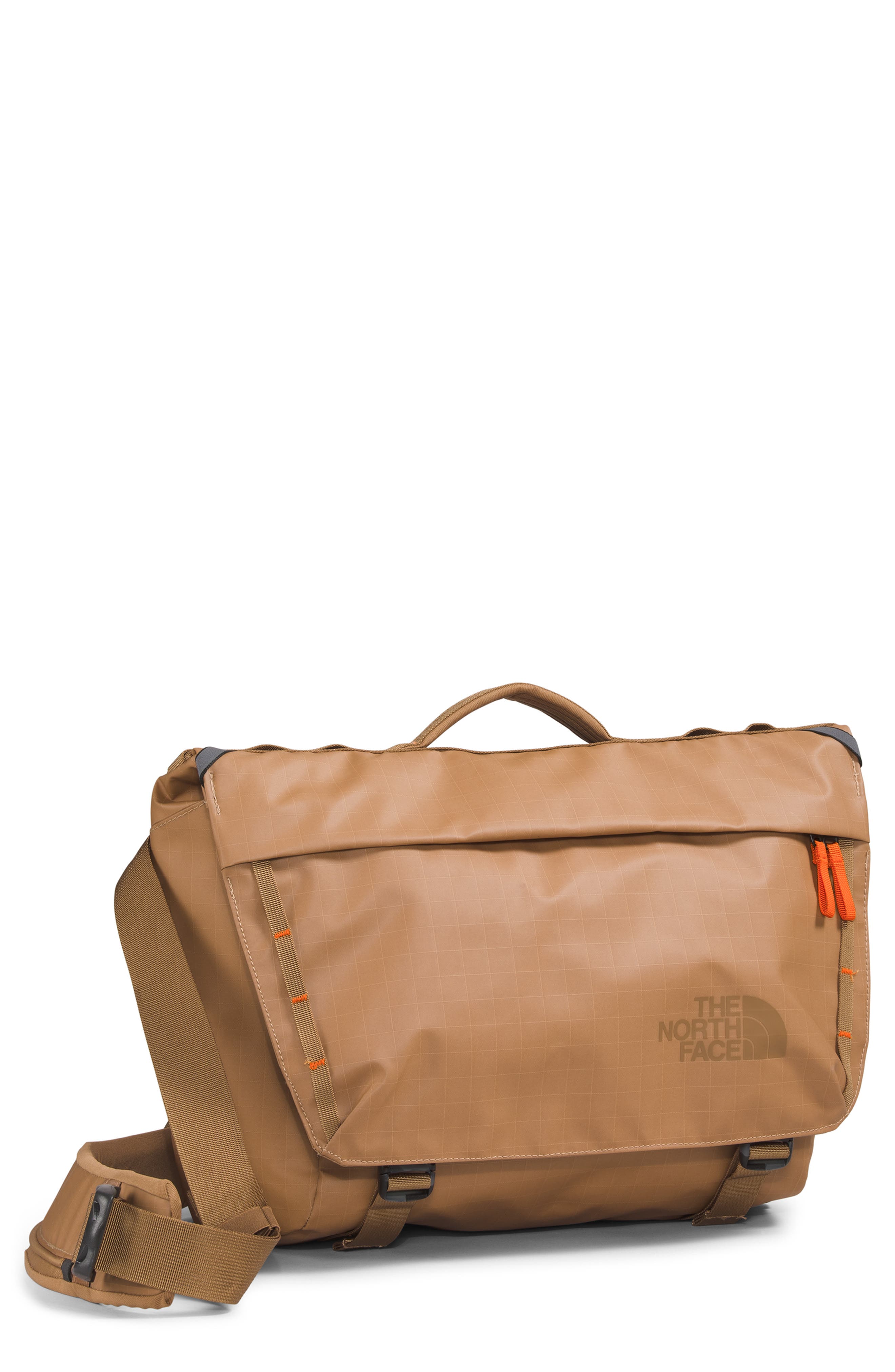 Base Camp Voyager Messenger Bag, Main, color, ALMOND BUTTER/BROWN/ MANDARIN