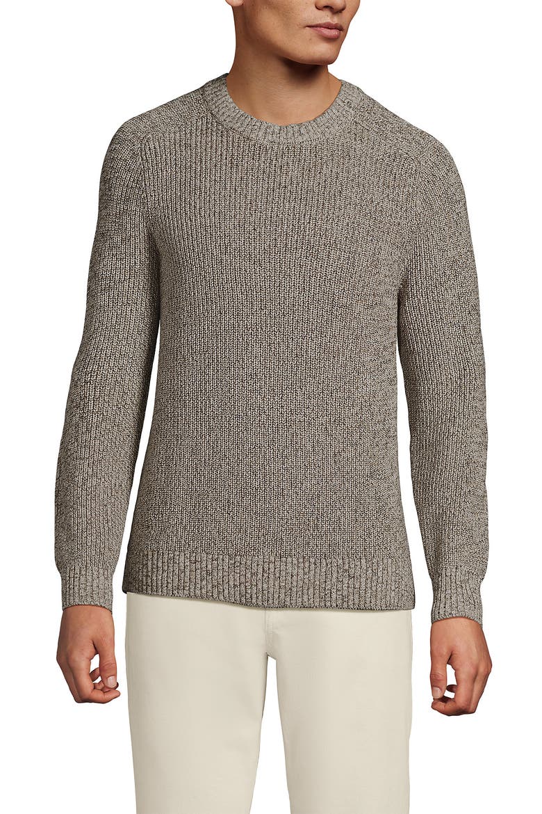 Drifter Cotton Crewneck Sweater, Main, color, Soft Driftwood Marl