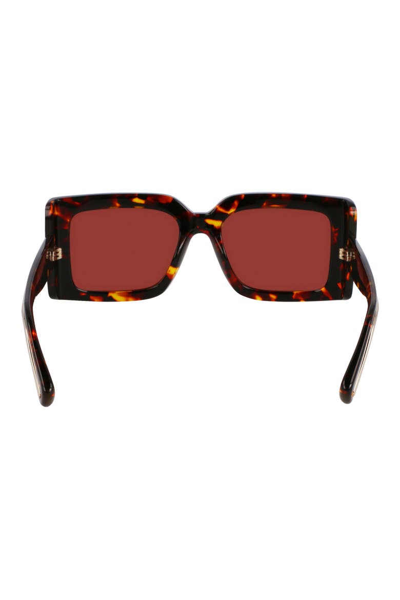 Prisma 55mm Modified Rectangular Sunglasses, Alternate, color, DARK TORTOISE