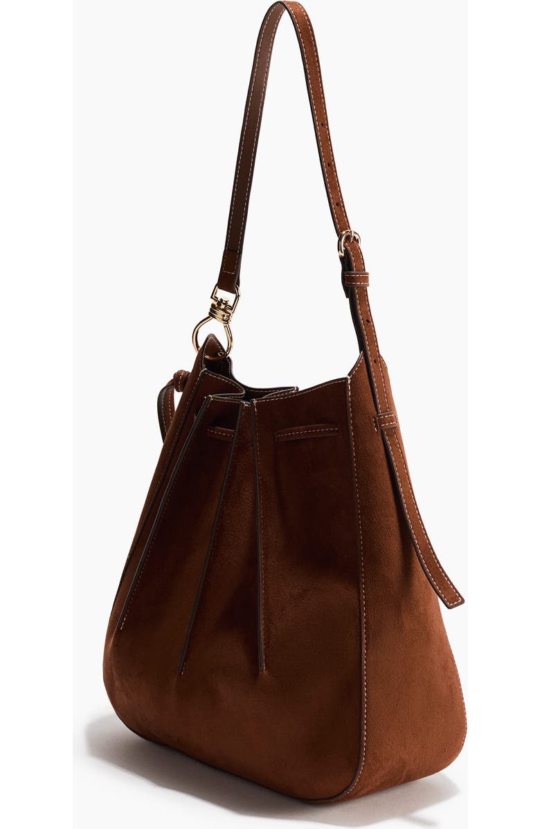 H&M Pleated Shoulder Bag, Alternate, color, Brown