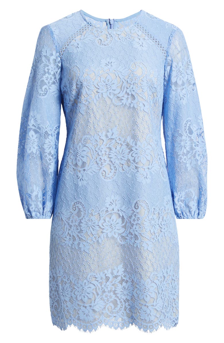 Vince Camuto Floral Lace Long Sleeve Shift Dress, Alternate, color, 