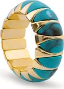 SAACHI Chunky Two-Tone Stretch Bangle