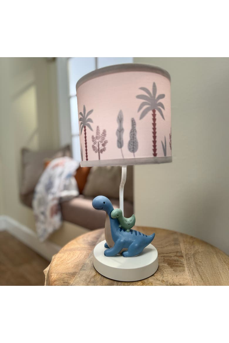 Dino-Might Custom Designed 3D Dinosaur Nursery Lamp with Shade, Alternate, color, Blue