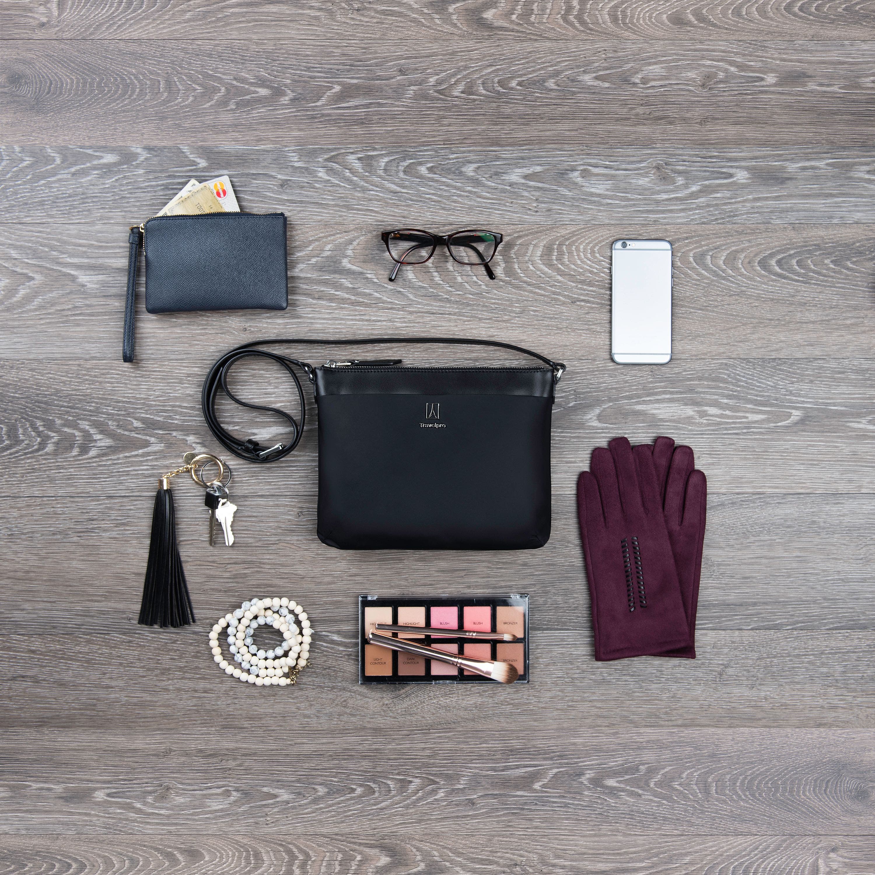 TRAVELPRO Platinum Elite Women's Crossbody, Alternate, color, Shadow Black