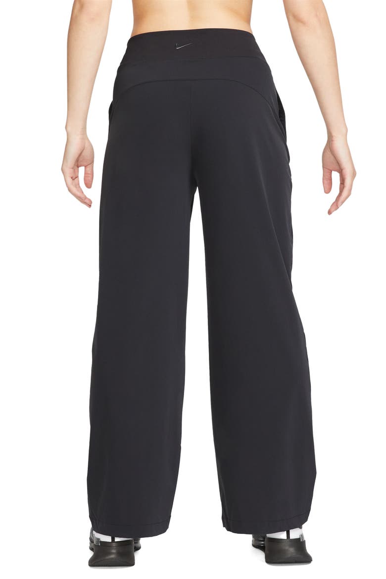 Bliss Dri-FIT Woven Wide Leg Pants, Alternate, color, BLACK/ CLEAR