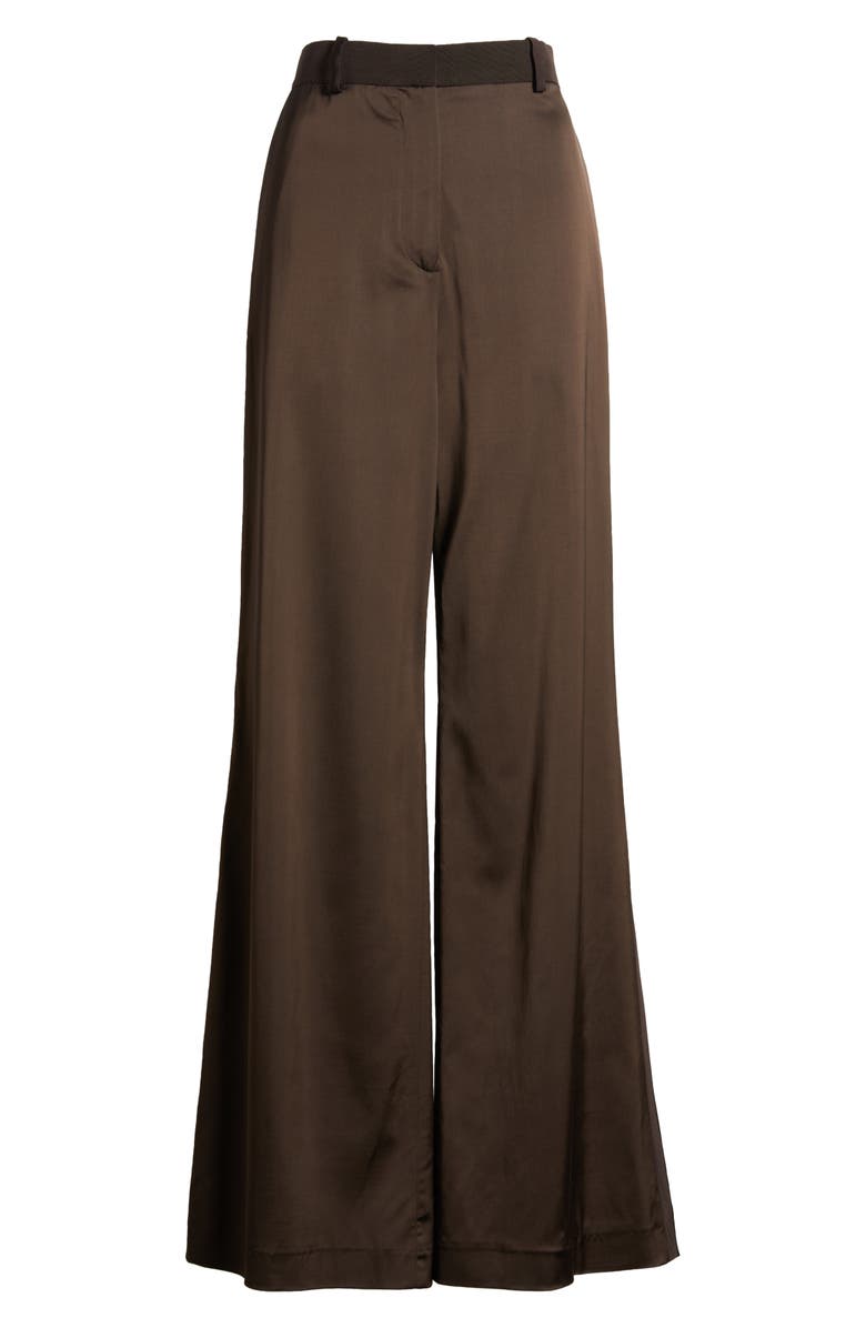 FRAME Tuxedo Stripe Wide Leg Pants, Alternate, color, Espresso