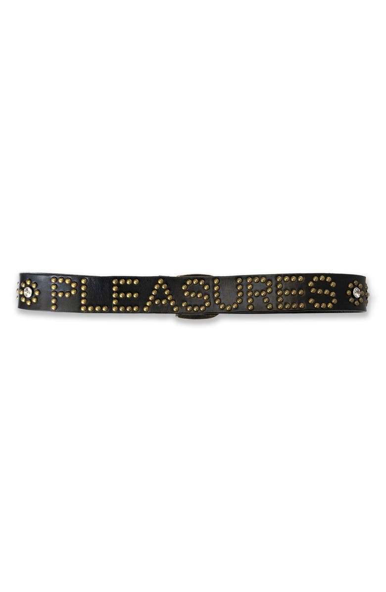 PLEASURES Studded Leather Belt, Alternate, color, 