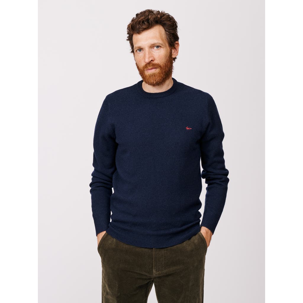 Aubin Westbourne Crew Neck Sweater In Blue