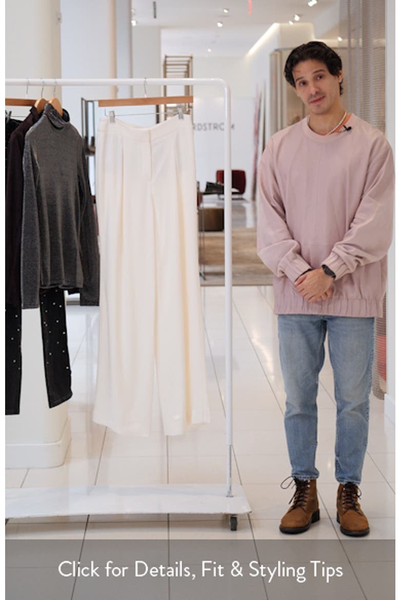 Robinne Crepe Back Satin Wide Leg Pants video