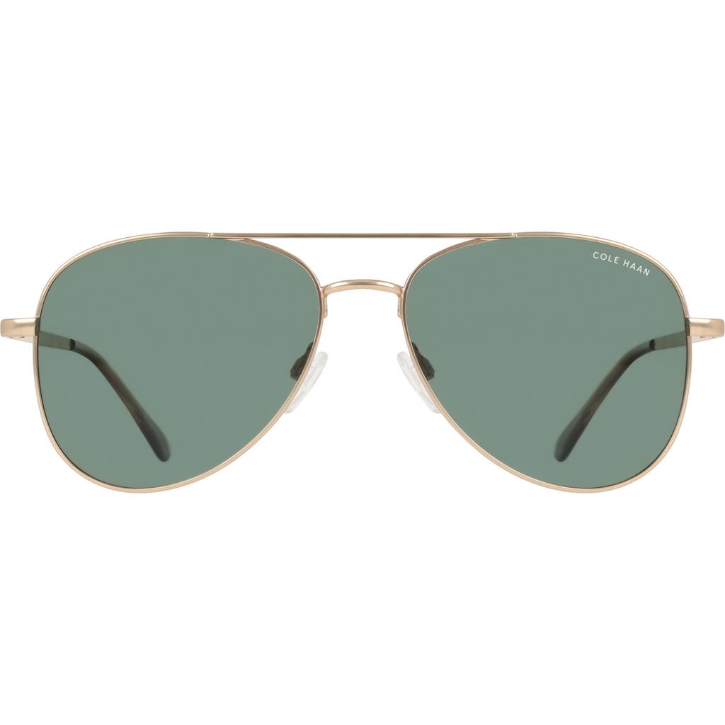Cole Haan 57mm Aviator Sunglasses In Gold