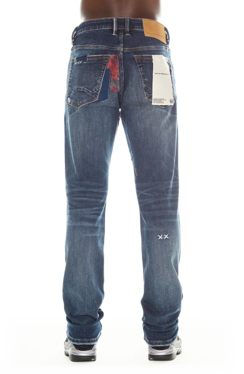 Cult of Individuality Rocker Rip & Repair Slim Fit Jeans, Alternate, color, Sawyer