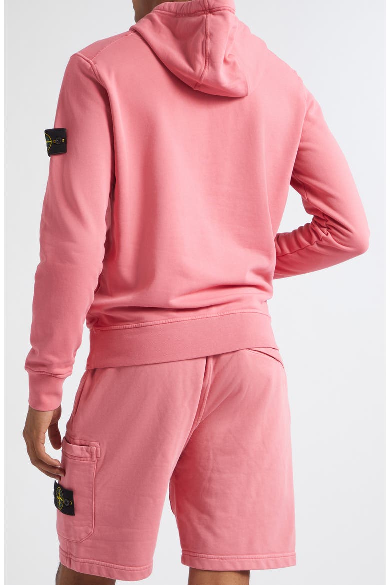 Logo Patch Cotton Hoodie, Alternate, color, V0089 GERANIUM