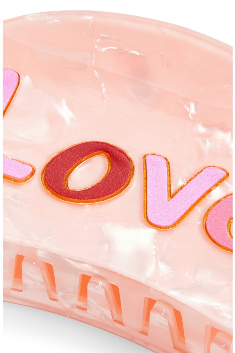 Love Claw Clip, Alternate, color, PINK