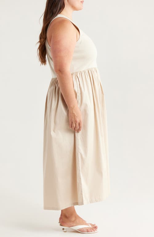 Nordstrom Mixed Media Stretch Cotton Tank Maxi Dress