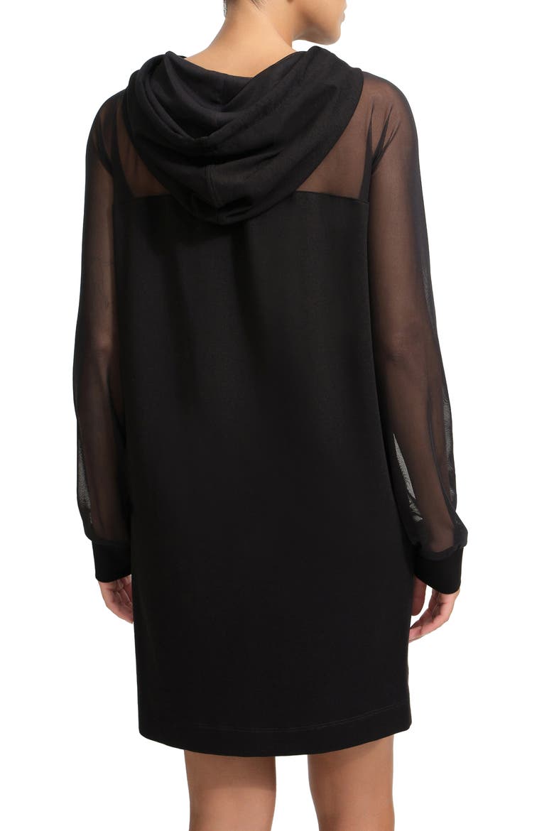 Park Hooded Sweatshirt Dress, Alternate, color, BLACK