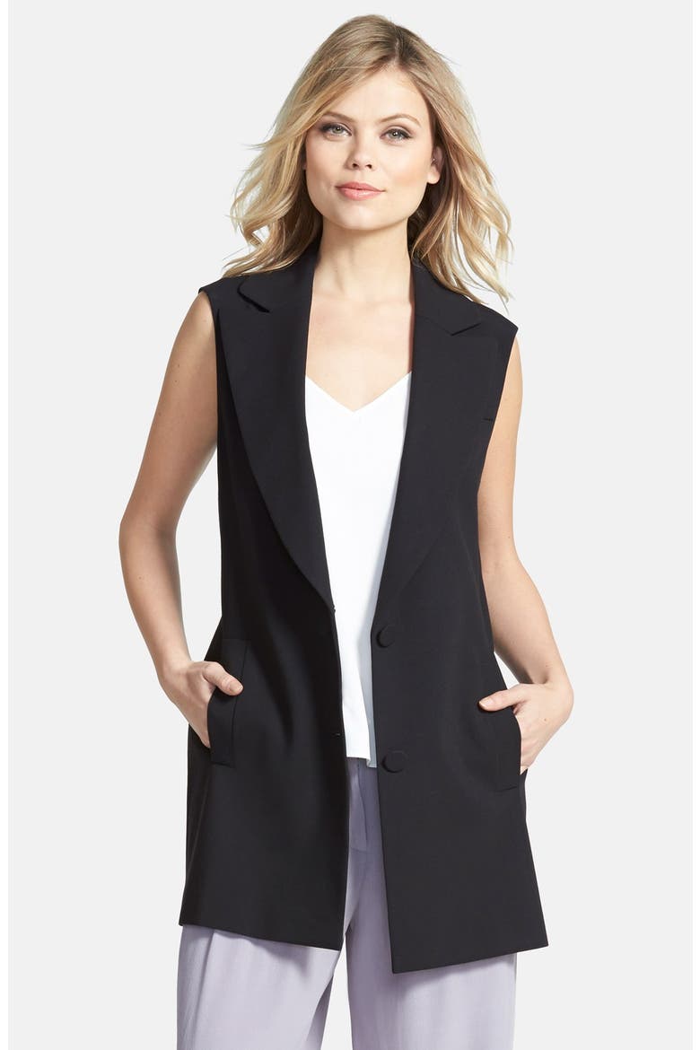 Longline Vest, Main, color, BLACK