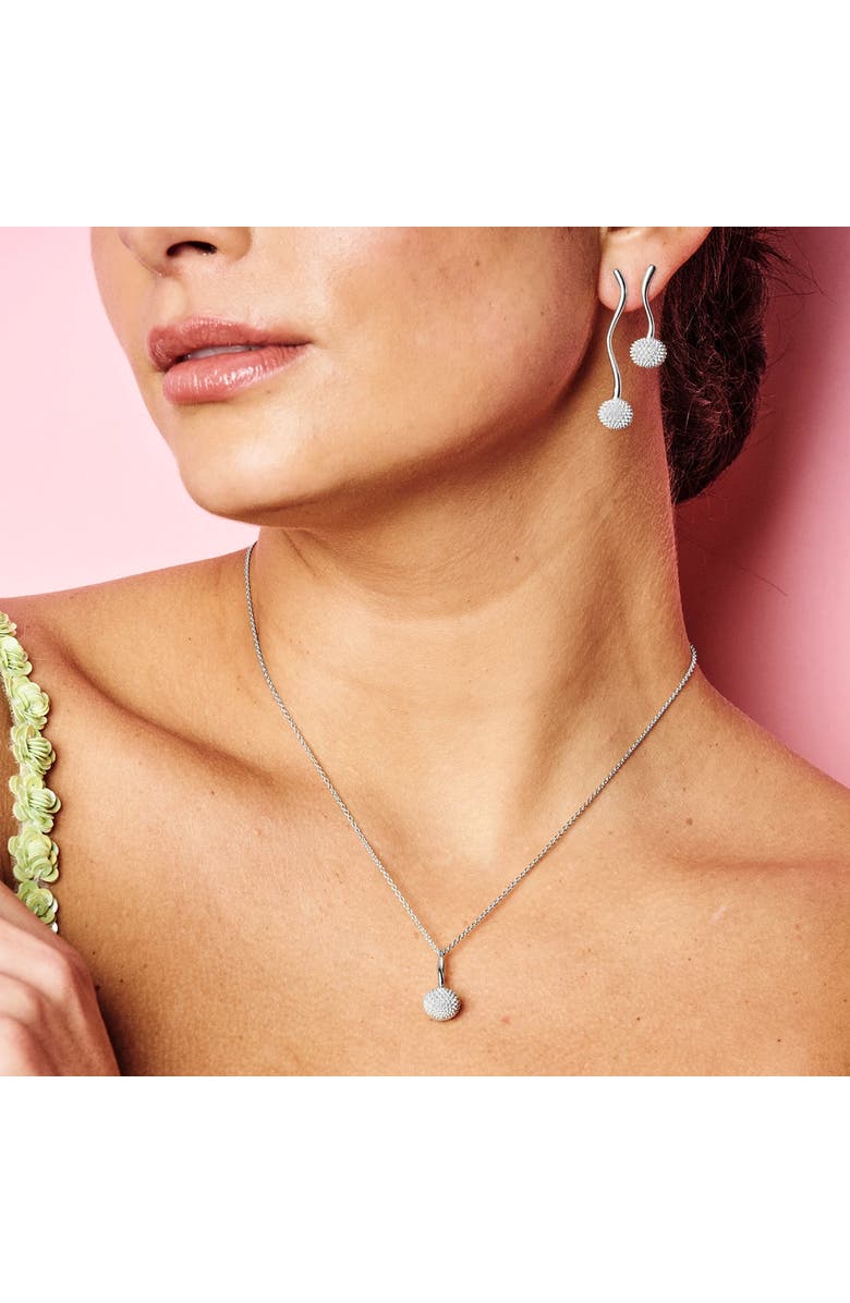 Toolally Pom Pom Pendant Necklace, Alternate, color, Sterling Silver