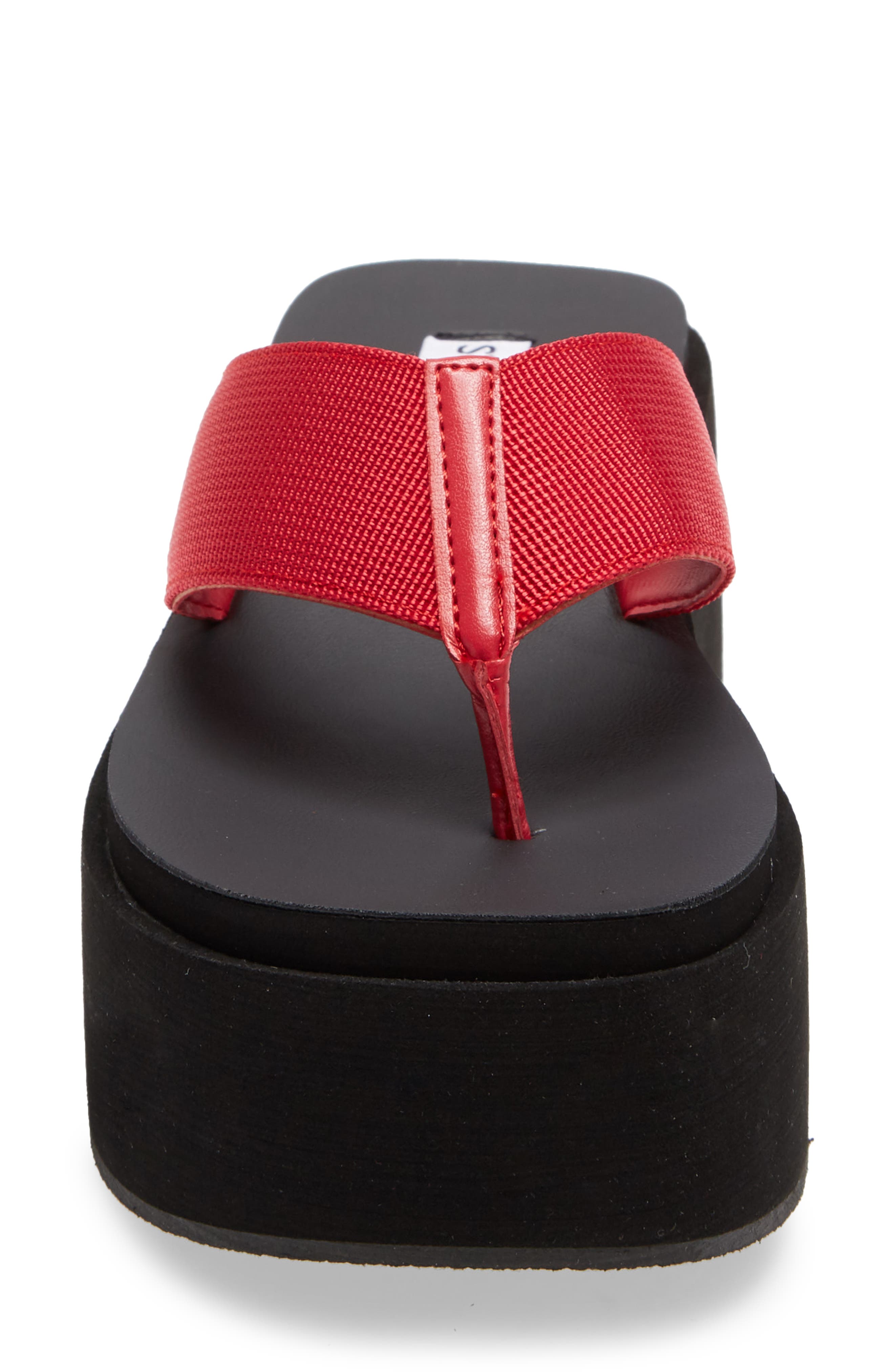 Platform Flip Flop, Alternate, color, RED