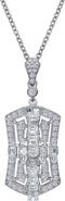 Lafonn Baguette Heritage Simulated Diamond Pendant Necklace