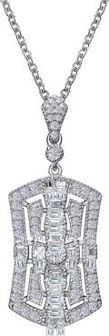 Lafonn Baguette Heritage Simulated Diamond Pendant Necklace