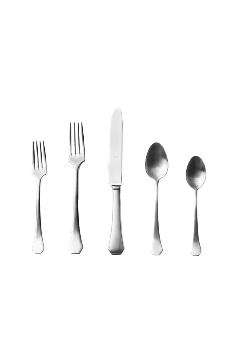 Moretto Flatware Set - 20 Pieces, Main, color, Ice Silver