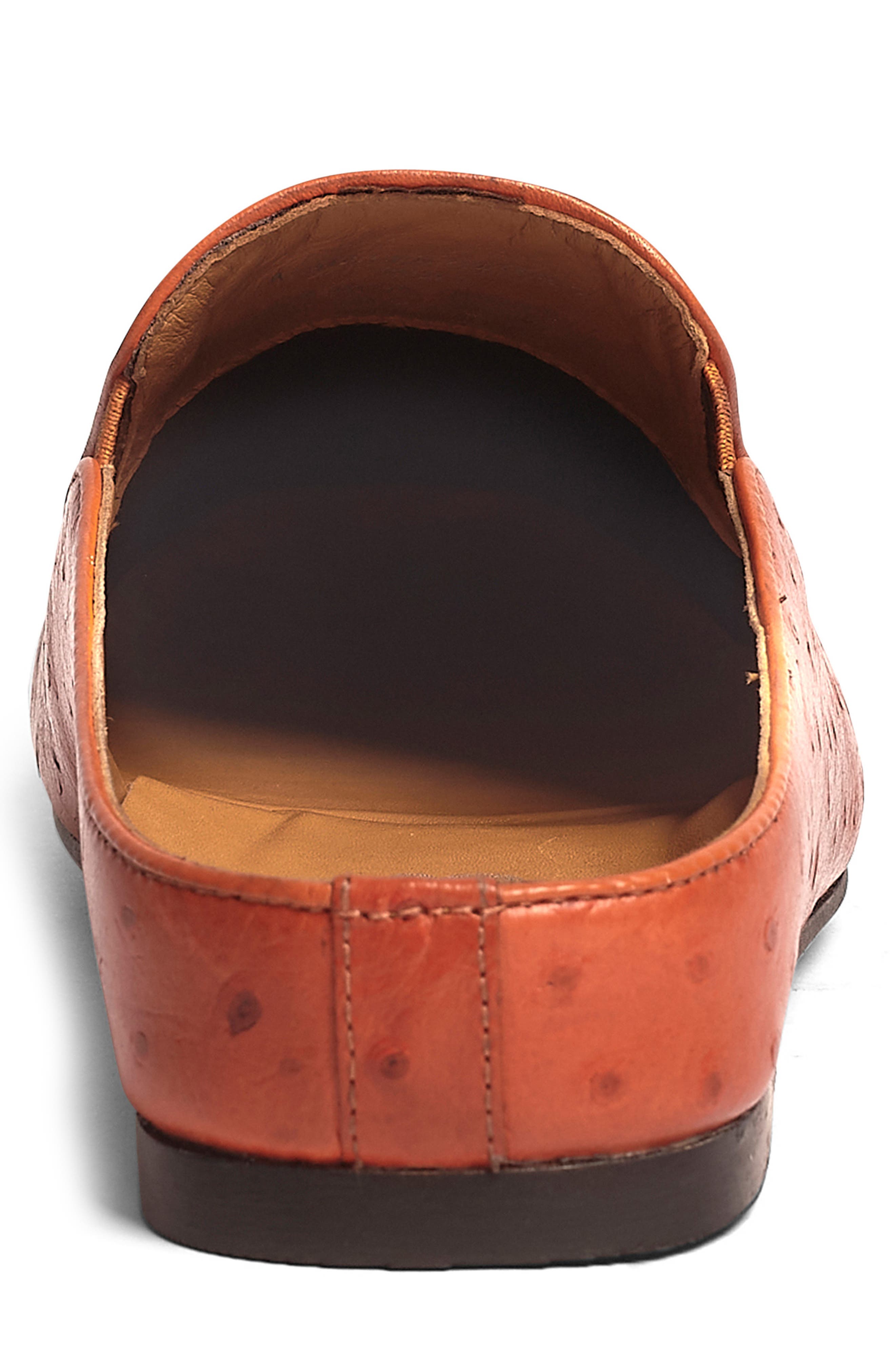 Carlos by Carlos Santana Achilles Ostrich Embossed Leather Mule, Alternate, color, Tan