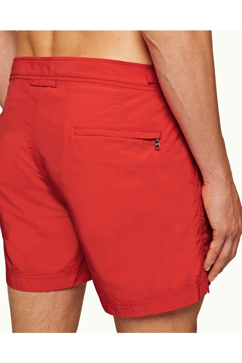 Setter Polyamide Shorter-Length Tailored-Fit Swim Shorts, Alternate, color, RESCUE RED