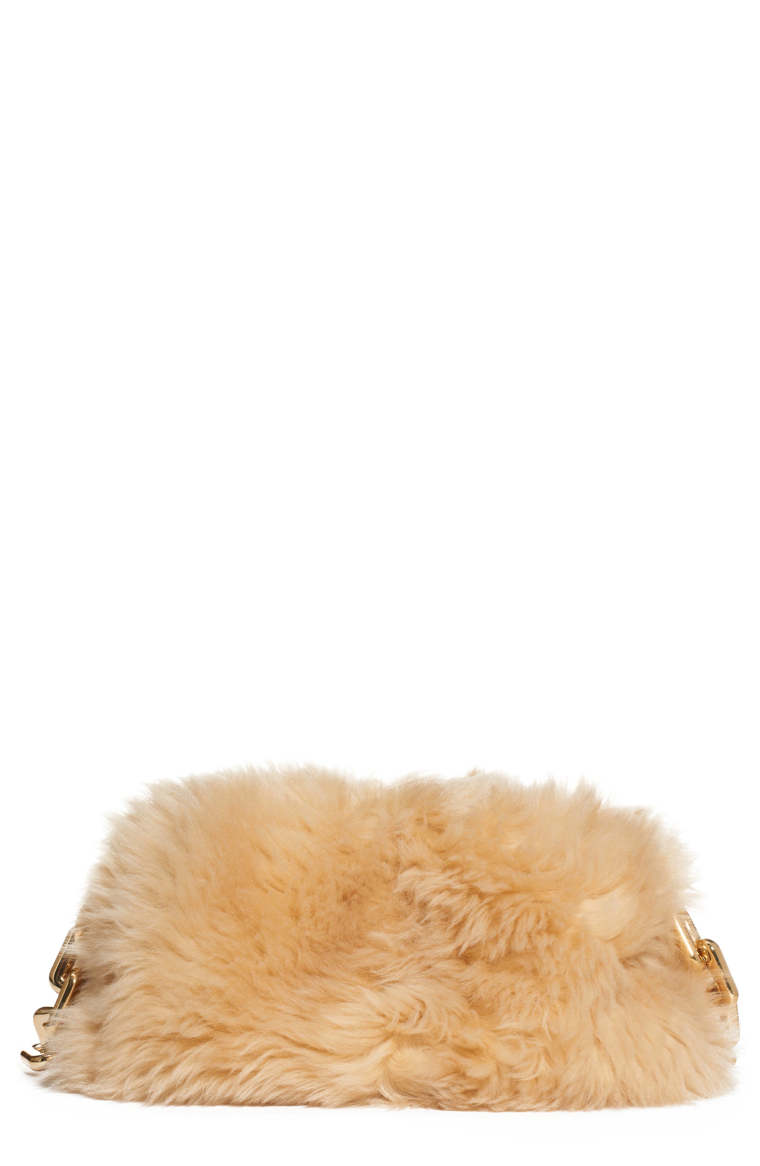 Bottega Veneta The Chain Pouch Genuine Shearling Shoulder Bag, Main, color, 