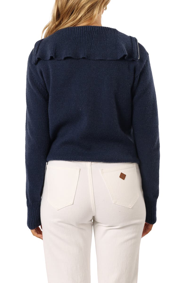 Petal & Pup Viara Half Zip Sweater, Alternate, color, Navy