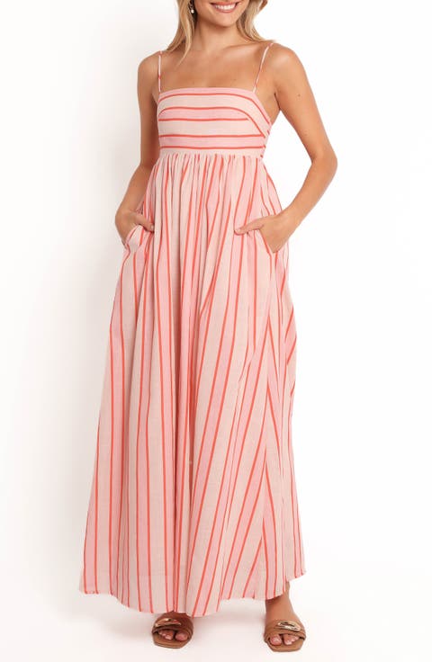 Odessa Stripe Cotton Maxi Sundress