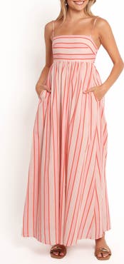 Petal & Pup Odessa Stripe Cotton Maxi Sundress
