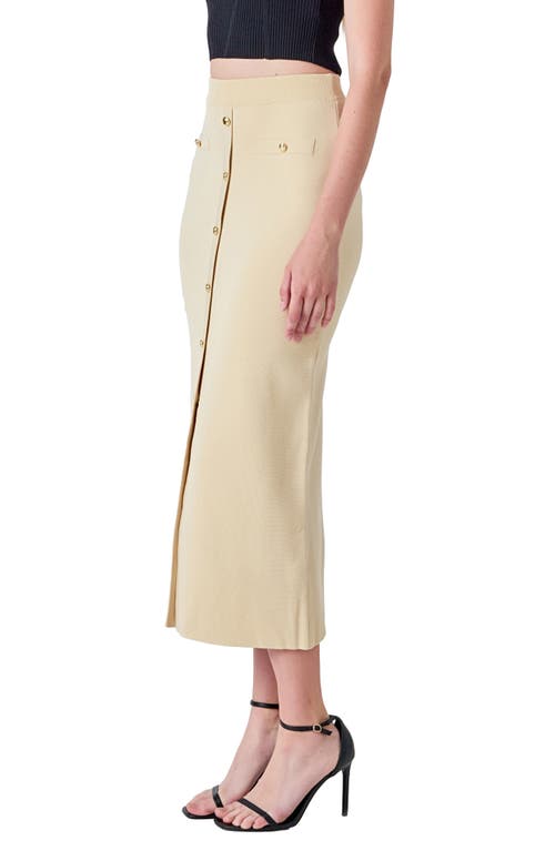 Endless Rose Knit Midi Skirt In Neutral