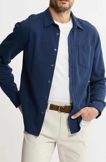 JACHS Stretch Pima Cotton Button-Up Shirt